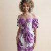 Mini Purple Floral Dress - Image 6