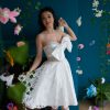Large Bow Short Wedding Dress - Image 6