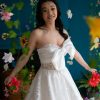 Large Bow Short Wedding Dress - Image 5
