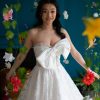 Large Bow Short Wedding Dress - Image 3