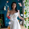 Large Bow Short Wedding Dress - Image 2